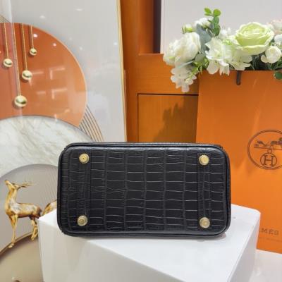 wholesale quality birkin 25 matte alligator noir ghd 